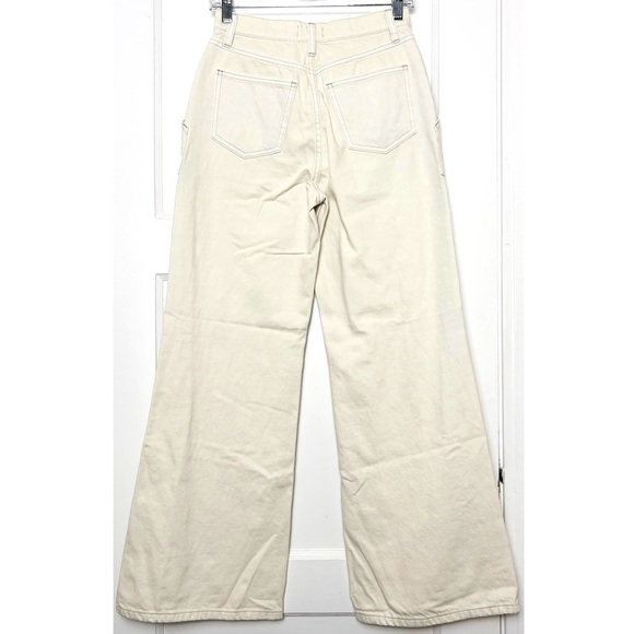 NWT PISTOLA 90s Ivory Denim High Rise Wide Leg Utility Jeans 26 - Picture 5 of 7